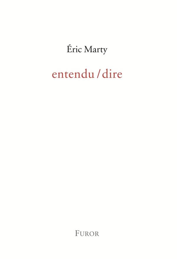 Couverture de Entendu / Dire